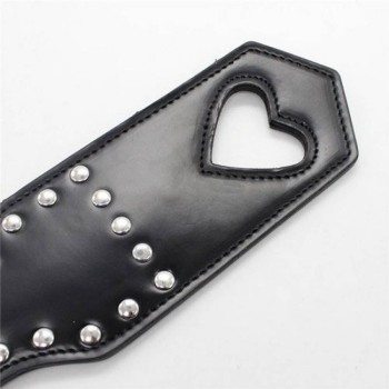 Toyz4lovers Heart Paddle With Studs Black