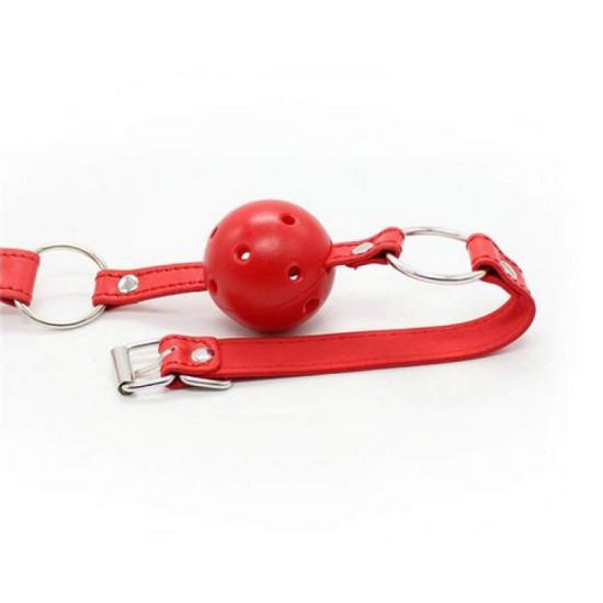 Κόκκινο Φίμωτρο Με Τρύπες - Breathable Ball Gag Red Fetish Toys 