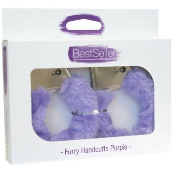 Μεταλλικές Χειροπέδες Με Γούνα - Toyz4lovers Furry Handcuffs Purple