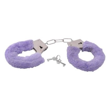 Μεταλλικές Χειροπέδες Με Γούνα - Toyz4lovers Furry Handcuffs Purple
