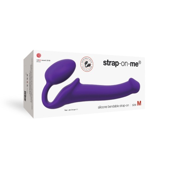 Διπλό Ομοίωμα Χωρίς Ζώνη - Strapless Bendable Strap On Purple Medium Sex Toys 