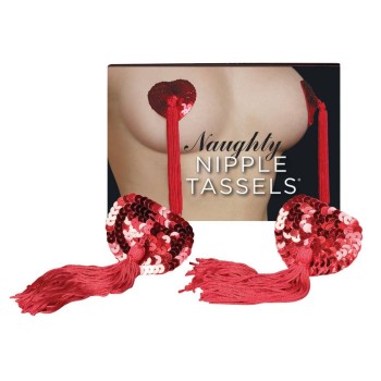 Σέξι Αυτοκόλλητα Θηλών Με Κρόσσια - Burlesque Nipple Tassels Red