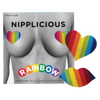 Σέξι Αυτοκόλλητα Θηλών Pride - Nipplicious Rainbow Pasties 4pcs