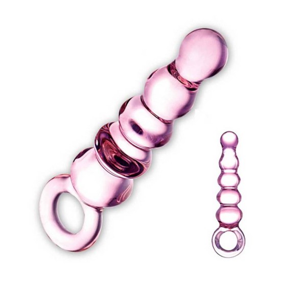 Quintessence Beaded Glass Anal Slider Pink 19cm Sex Toys