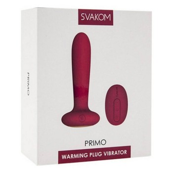 Primo Heating Butt Plug Wine Red