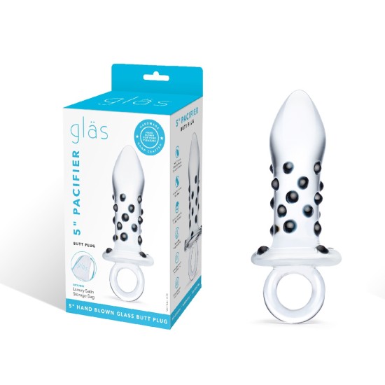 Pacifier Glass Butt Plug Clear Sex Toys
