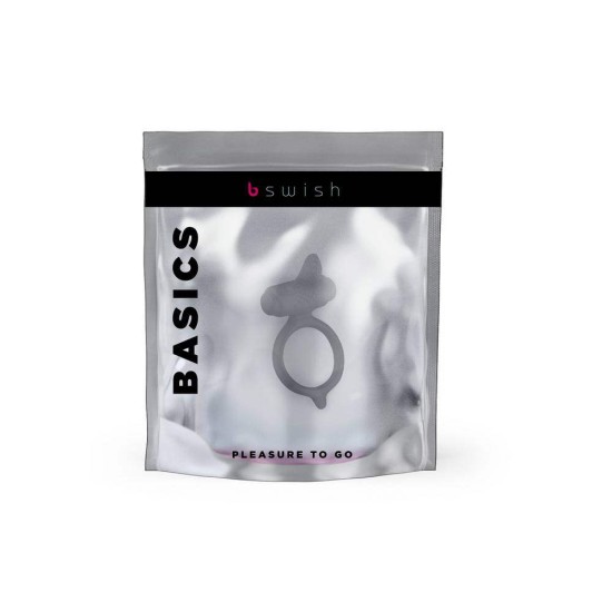 Δονούμενο Δαχτυλίδι Πέους - Bcharmed Basic Vibrating Ring Black Sex Toys 
