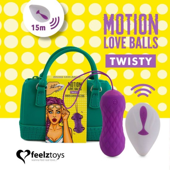 Ασύρματες Κολπικές Μπάλες Με Τσαντάκι - Remote Controlled Motion Love Balls Twisty Sex Toys 