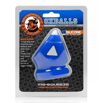 Δαχτυλίδι Πολλαπλών Σημείων - Oxballs Tri Squeeze Cocksling & Ballstretcher Blue