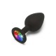 Σφήνα Σιλικόνης Με Κόσμημα Pride- Rainbow Booty Jewel Plug Medium Sex Toys 
