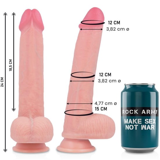 Ρεαλιστικό Πέος Μαλακής Σιλικόνης - Liquid Silicone King Cobra Realistic Dong 24cm Sex Toys 