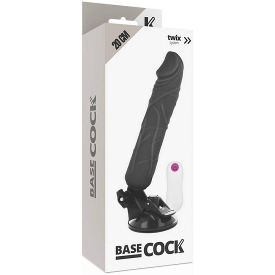 Δονητής 12 Λειτουργιών Με Βάση - Realistic Vibrator Remote Control Black 20cm Sex Toys 