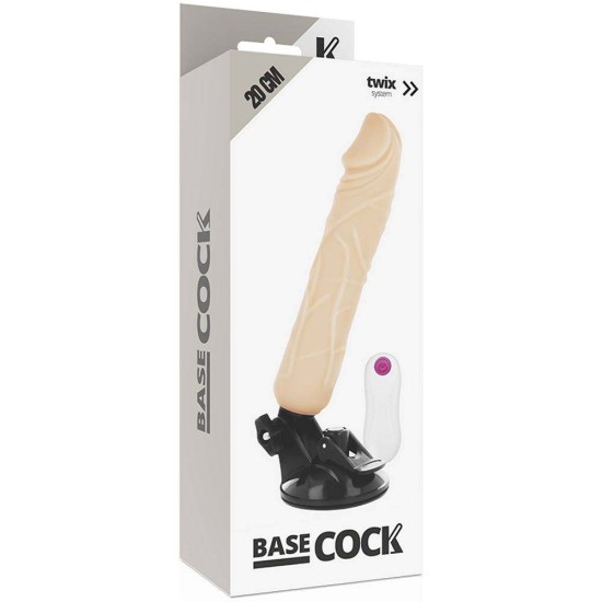 Δονητής 12 Λειτουργιών Με Βάση - Realistic Vibrator Remote Control Flesh 20cm Sex Toys 