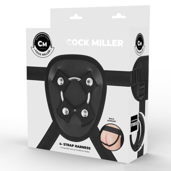 Cock Miller 4 Strap Harness Black Sex Toys