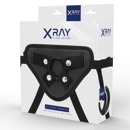 Ρυθμιζόμενη Ζώνη Στραπον - X Ray 4 Strap Harness Black Sex Toys 