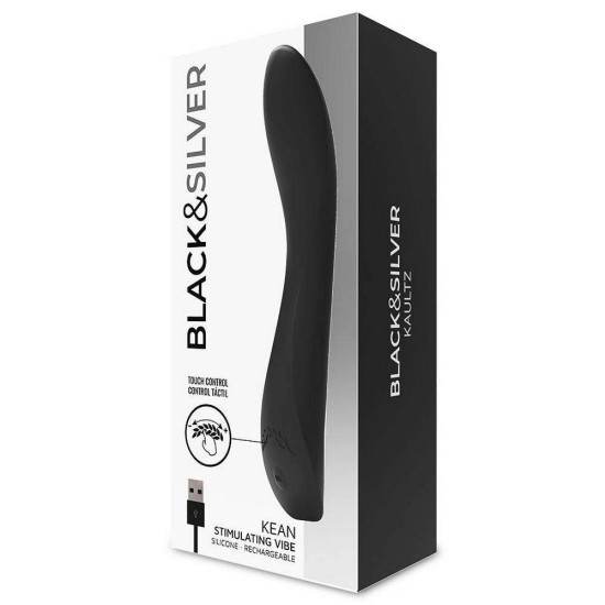 Κυρτός Δονητής Με Χειρισμό Αφής - Black & Silver Kean Vibrator Touch Control Sex Toys 