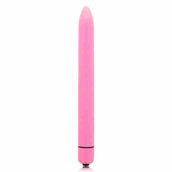 Λεπτός Κλασικός Δονητής - Glossy Large Bullet Vibe Deep Rose Sex Toys 