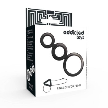 Addicted Toys Rings Set For Penis Smoked