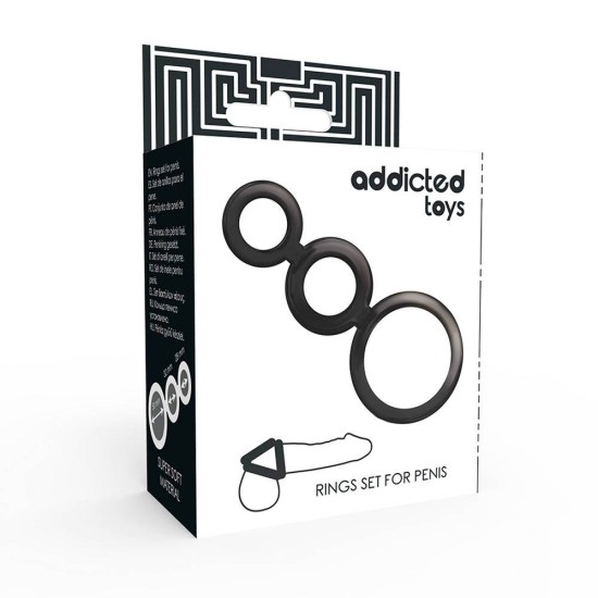Addicted Toys Rings Set For Penis Smoked Sex Toys