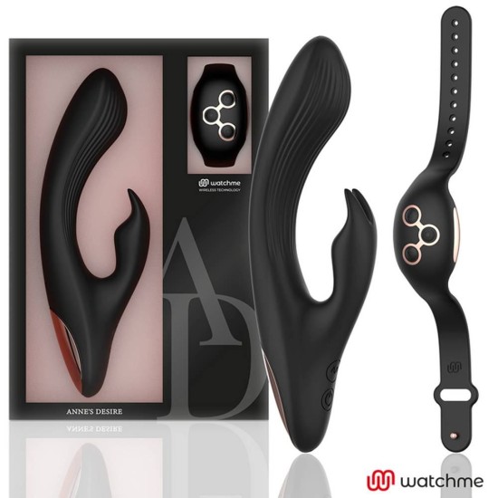 Anne's Desire Rabbit Vibrator Wireless Watchme Black Gold Sex Toys