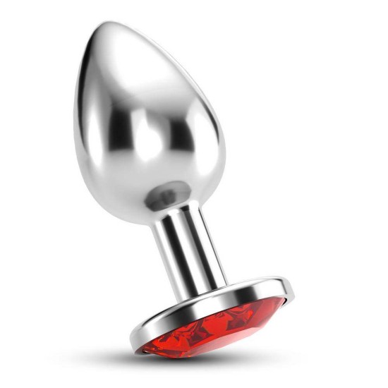 Μεταλλική Σφήνα Με Κόσμημα - Bijou Anal Jewel Plug Large Red Sex Toys 