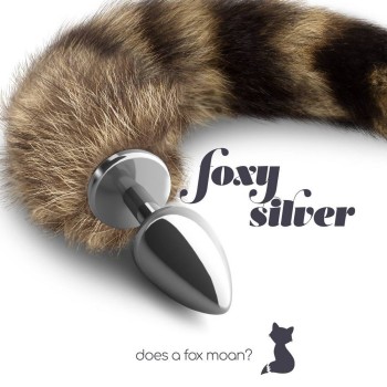 Μεταλλική Σφήνα Με Ουρά Αλεπούς - Foxy Silver Metal Anal Plug With Tail
