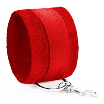 Απαλές Χειροπέδες Με Μακριά Αλυσίδα - Crushious Tough Love Velcro Handcuffs With 40cm Chain Red