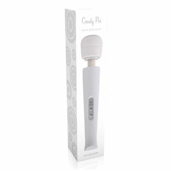 Candy Pie Magic Wand Massager Usb Charger White Sex Toys