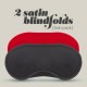 2 Satin Blindfolds Crushious Black & Red Fetish Toys 