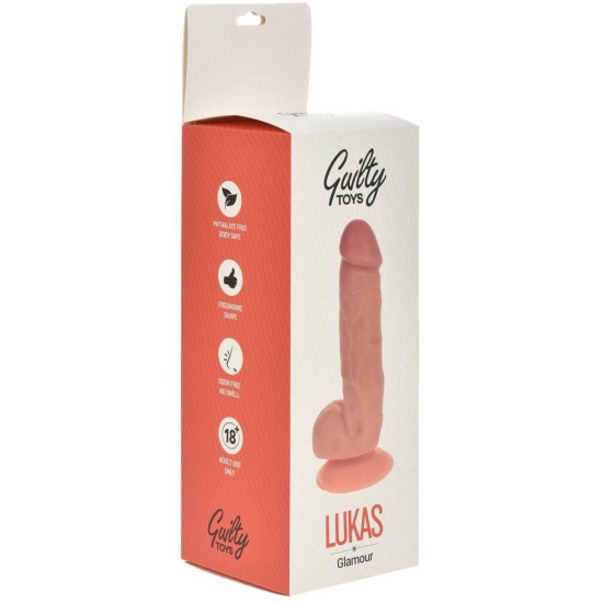 Ρεαλιστικό Ομοίωμα Πέους - Lukas Realistic Dildo Natural 23cm Sex Toys 