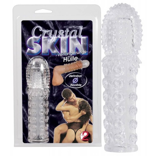 Προέκταση Για Το Πέος Με Κουκκίδες - Crystal Skin Penis Sleeve Sex Toys 