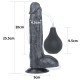 Ρεαλιστικό Πέος Εκσπερμάτισης - Squirt Extreme Dildo Black 25cm Sex Toys 