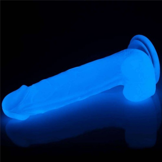 Ομοίωμα Πέους Που Φωσφορίζει - Lumino Play Realistic Dildo Blue 19cm Sex Toys 
