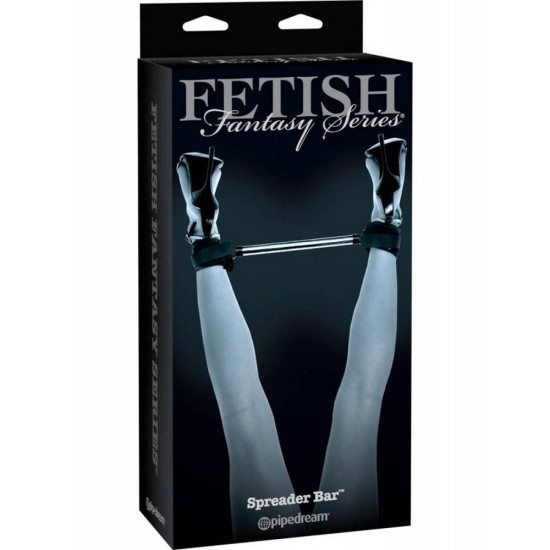 Limited Edition Spreader Bar With Cuffs Silver Fetish Toys 