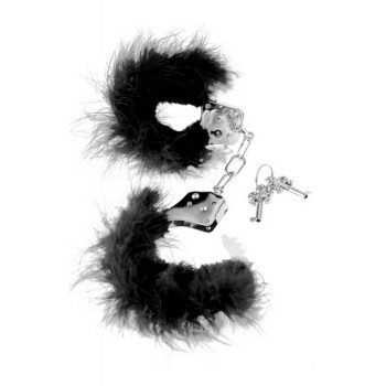 Μαύρες Μεταλλικές Χειροπέδες Με Φτερά - Fetish Fantasy Series Feather Love Cuffs Black