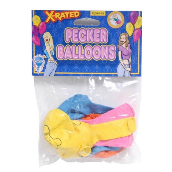Μπαλόνια Με Ζωγραφιά Πέους - X Rated Pecker Balloons 8pcs Sex Toys 