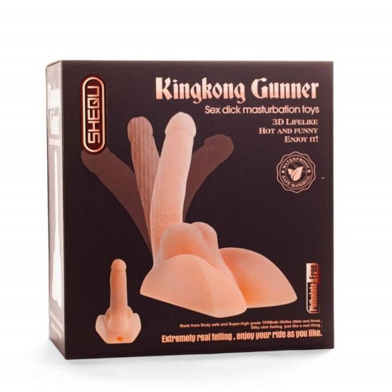 Ρεαλιστικό Πέος Και Πρωκτικό Ομοίωμα - Kingkong Gunner Dildo & Anus Masturbator Sex Toys 