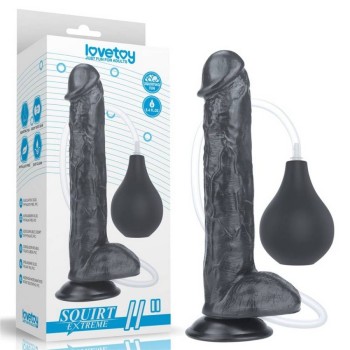 Μαύρο Ρεαλιστικό Πέος Εκσπερμάτoσης - Squirt Extreme Dildo Black 27cm