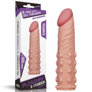 Μαλακό Κάλυμμα Με Κουκκίδες Pleasure X-Tender Penis Sleeve No.2 Flesh