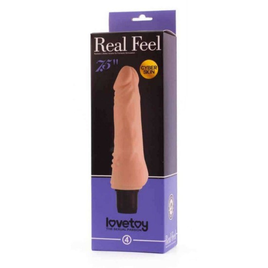 Ομοίωμα Πέους Με Δόνηση - Real Feel Cyberskin Vibrator No.5 19cm Sex Toys 