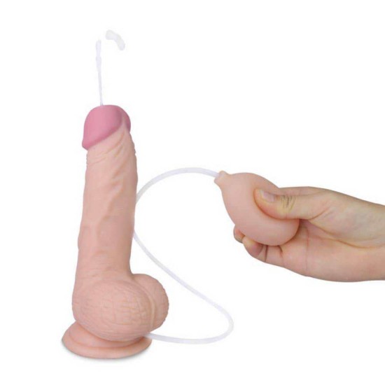 Soft Ejaculation Cock With Balls Flesh 20cm Sex Toys