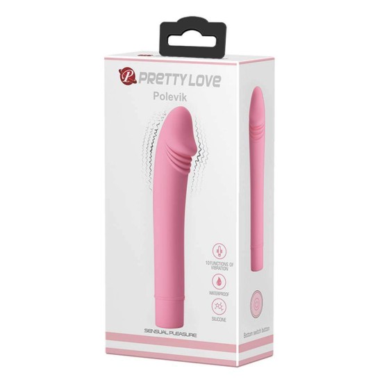 Ρεαλιστικός Δονητής Σιλικόνης - Pretty Love Pixie Realistic Vibrator Pink Sex Toys 