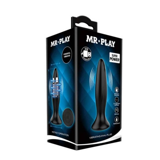 Δονούμενη Σφήνα Σιλικόνης - Mr. Play 12 Function Vibrating Anal Plug Sex Toys 