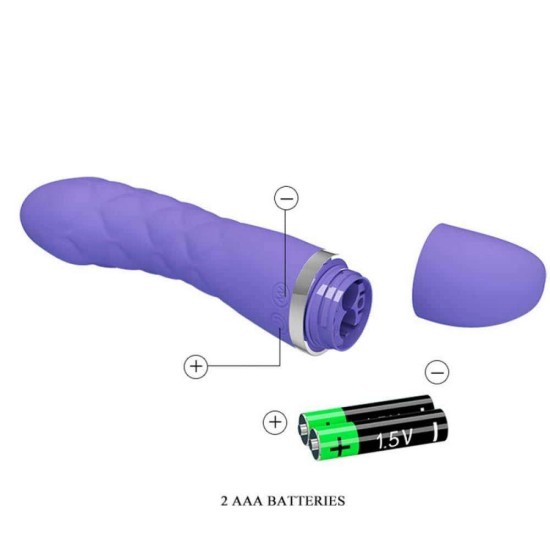 Truda Vibrator With Texture Blue Sex Toys