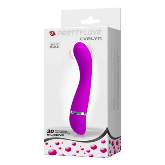 Κυρτός Δονητής Σιλικόνης - Cvelyn G Spot Vibrator Purple Sex Toys 