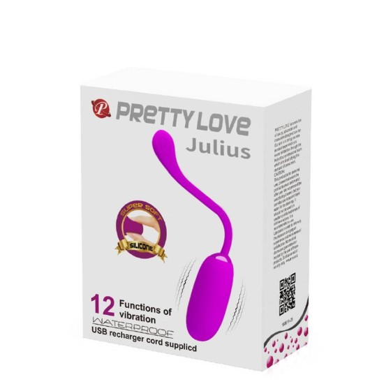 Δονούμενο Αυγό Με Μαλακή Σιλικόνη - Julius Soft Silicone Vibrating Egg Purple Sex Toys 