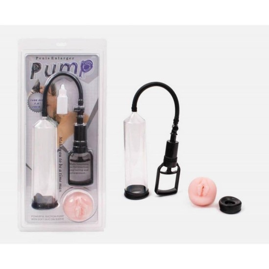 Τρόμπα Πέους Με Δαχτυλίδι Αιδοίου - Penis Enlarger Pump Soft Pussy Sex Toys 