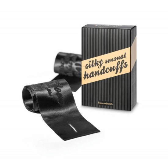 Σατέν Χειροπέδες Δεσίματος - Silky Sensual Handcuffs Black Fetish Toys 
