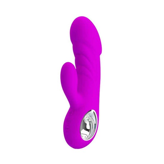 Επαναφορτιζόμενος Rabbit Δονητής – Pretty Love Ansel Purple Sex Toys 