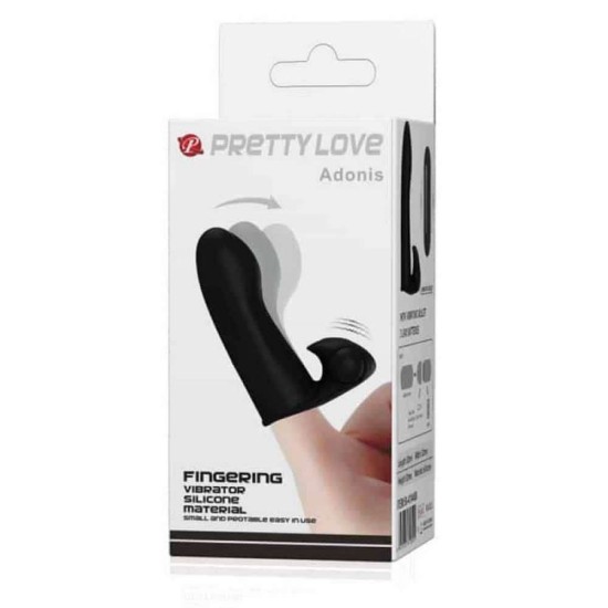 Δονητής Δαχτύλου - Pretty Love Adonis Finger Vibrator Black Sex Toys 